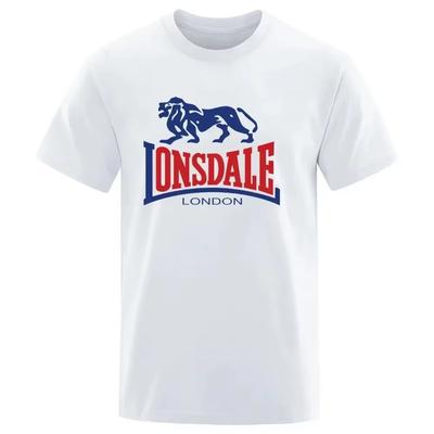 Unisex Kids T-Shirt Lonsdale Dragon & Lion Print European American Style Short Sleeve Fit Children's Clothing