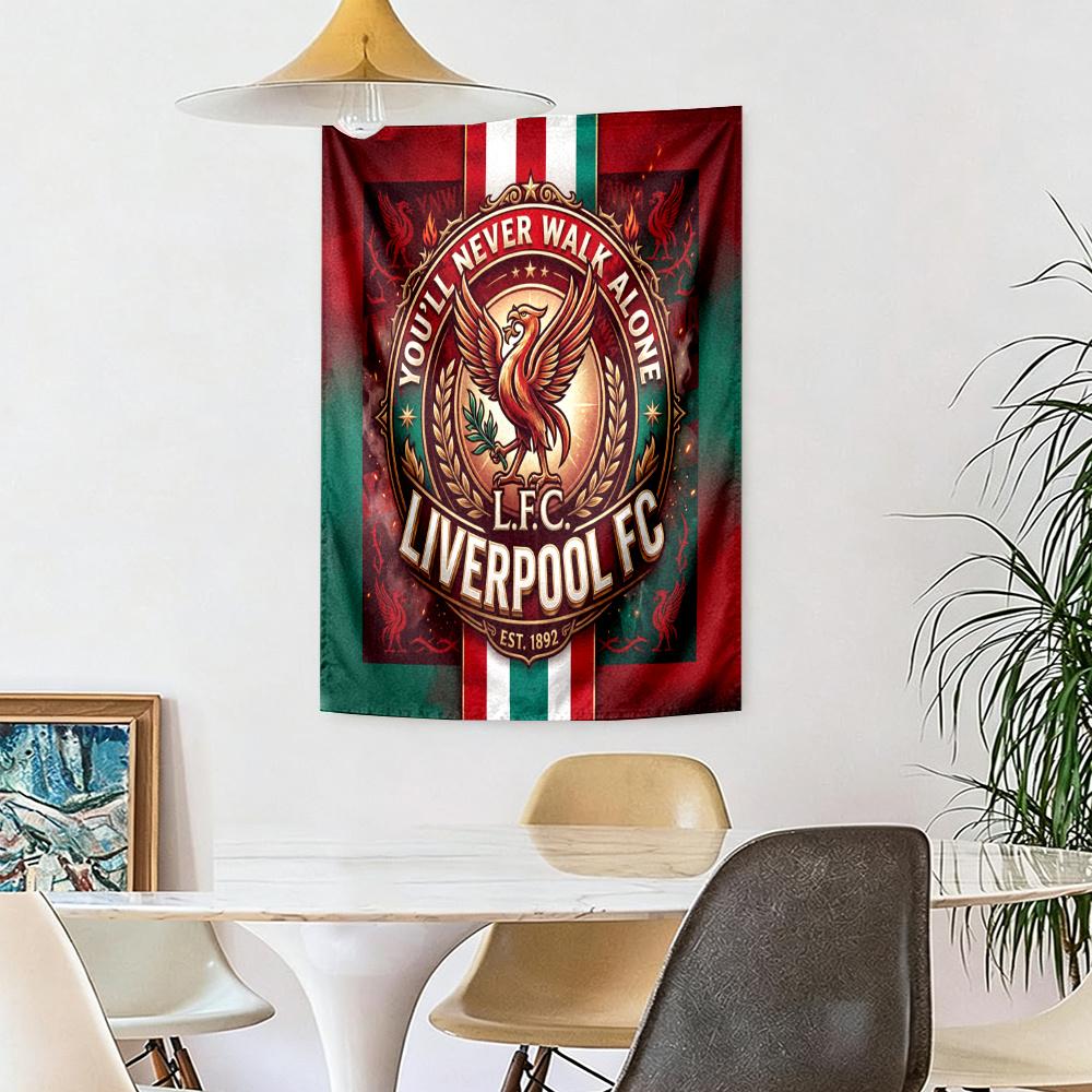 Liverpool Football Club Vægdekoration Vægtæppe Kunst Til Kæledyrsminde Fødselsdag Bryllupsfest Baggrund Familiegave