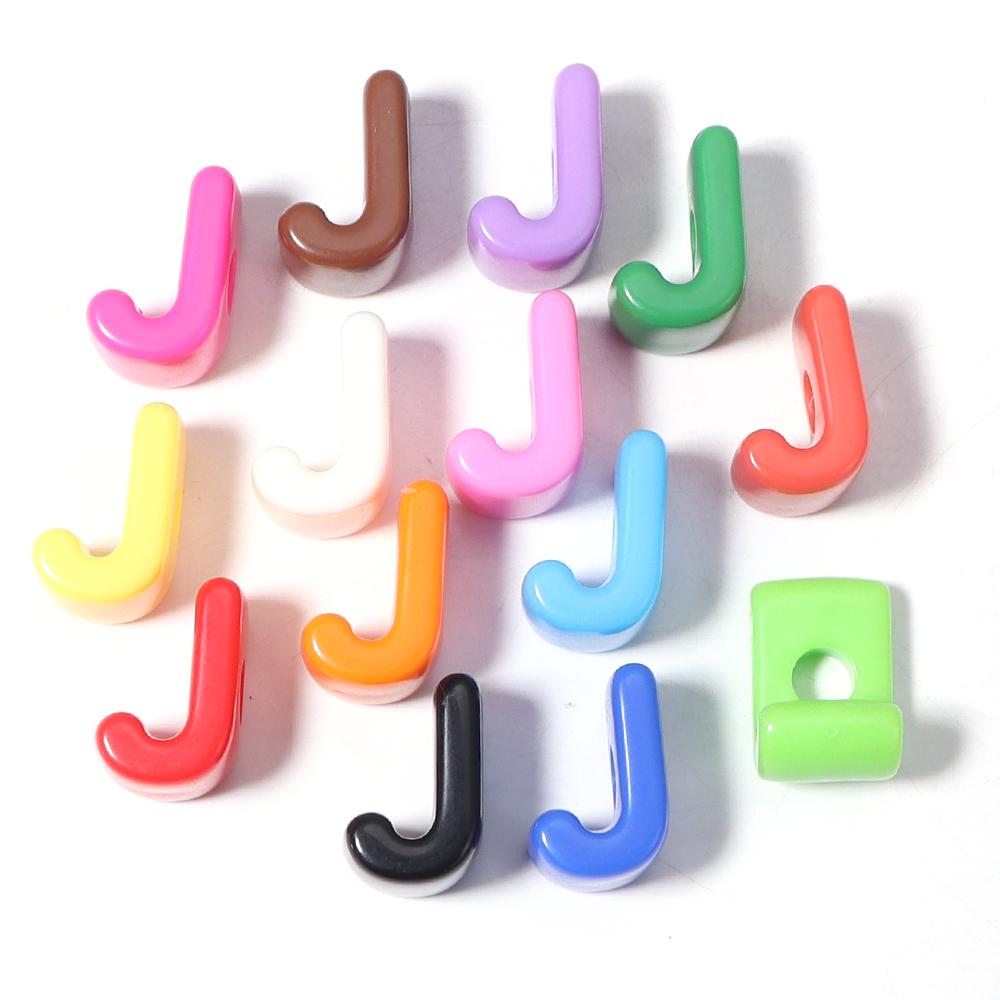 

10pcs/lot Colorful Acrylic Alphabet Beads A-Z Letters Big Hole Loose Beads For DIY Keychains Bracelet Jewelry Decor Accessories