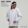 Heavy cardigan sweatshirt men's spring and autumn thin couple double pull versatile solid color trendy brand hooded jacket