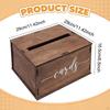 Decorative Wooden Storage Box for Wedding Cards, with Slotted Card Holder, Ideal Birthday