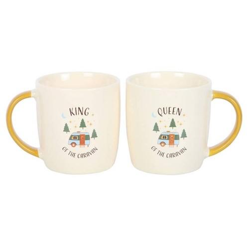 Something Different Camping King And Queen 400ml Mug (Pack of 2)