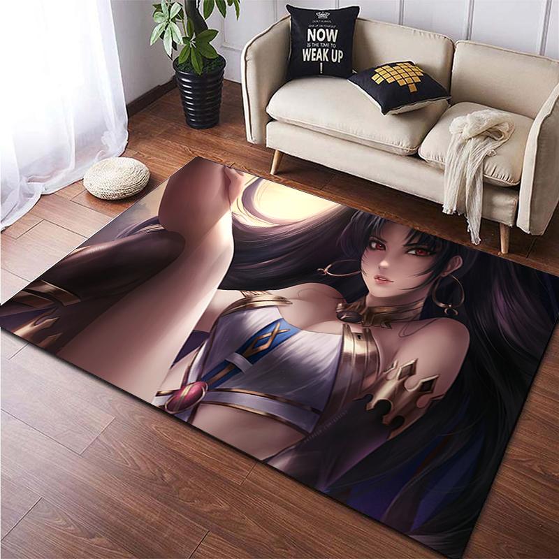 Sexy Anime Girl Print Creative Pattern Non Slip Carpet Bikini Beach Mat Yoga Mat Home Bedroom Decoration Camping Mat