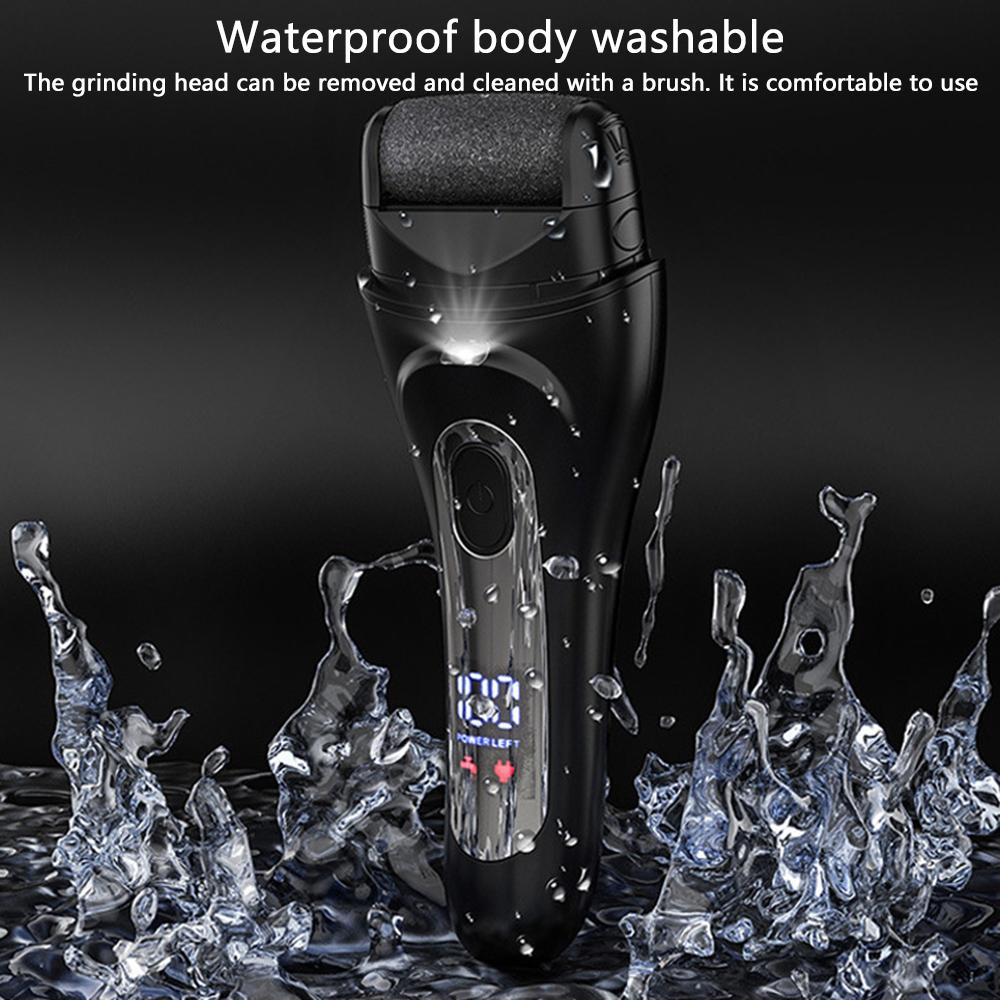 

V-618 Electric Foot Callus Remover with Digital Display Pedicure Tools Foot Care Kit Black