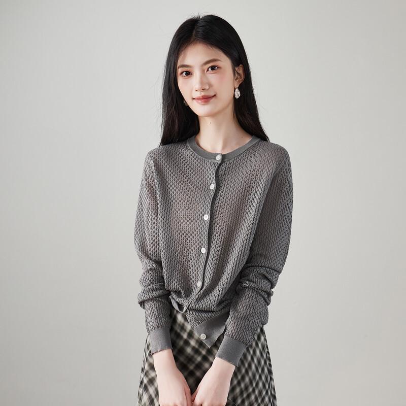 SOFSIL Women's 2026 Spring Round Neck Knit Cardigan