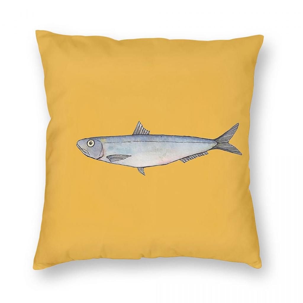 Sardine Fish Of Portugal Square Pillowcase Polyester Linen Velvet Printed Zip Decorative Bed x