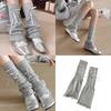 Middle Length Cotton Leg Warmers Decorative Bows Detail Leg Sleeve Socks For Winter Sports And Indoor Comfort