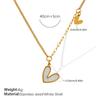 Beautiful Niche Design Double-Layer Pendant Necklace Stainless Steel Gold-Plated Love Pendant Necklace Women