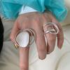 Geometric Bold Hip Hop Ring for Women – Trendy European & American Style, Open Creative Index Finger Design