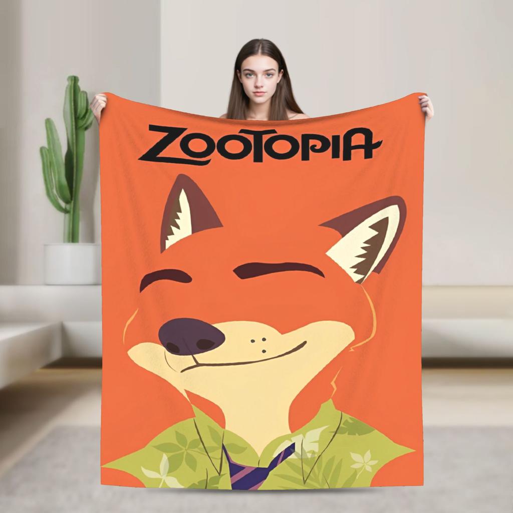Zootopia Blanket Flannel Funny Warm Throw Blankets for Coverlet Winter