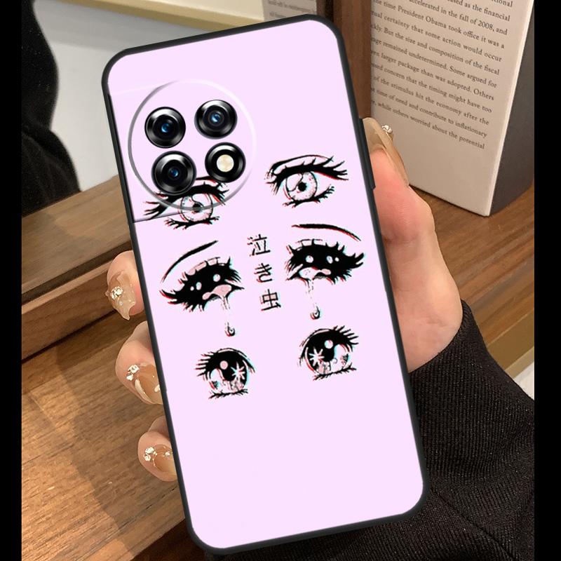 Sad Japanese Anime Aesthetic Case For OnePlus 13R 13s 12R 13 12 11 10 10T 8T Nord CE 2 3 4 Lite N10 N20 N30 Nord 5 Cover