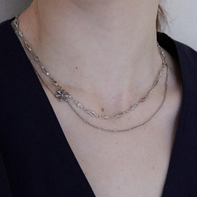 LingerPiece Flower double chain necklace