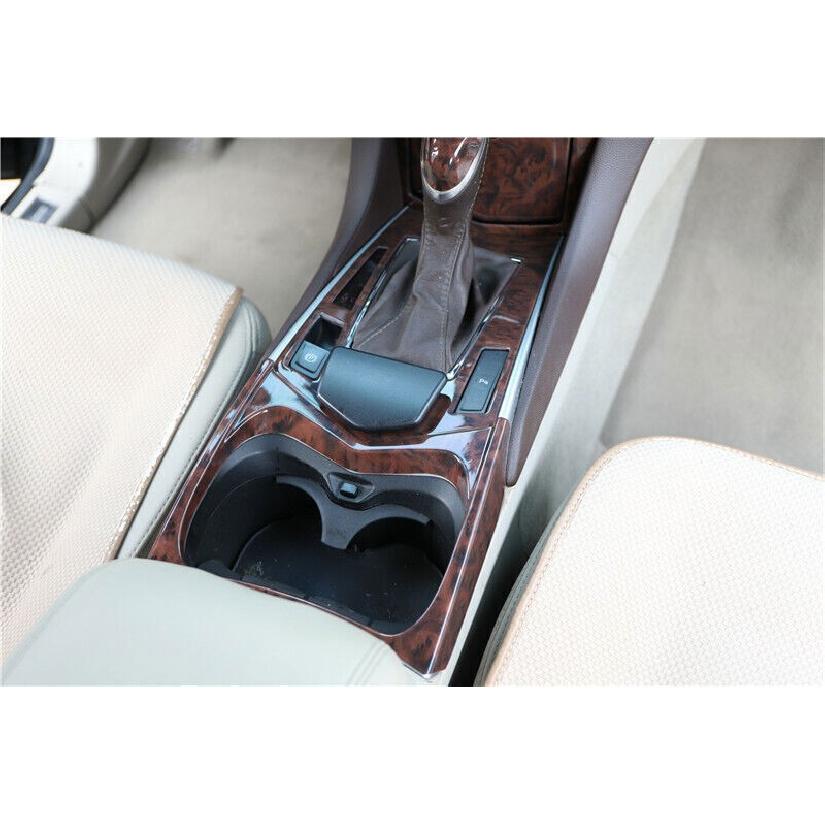 Central Console Water Cup Frame Cover Trim For Cadillac SRX 2010-2016 Wood Grain