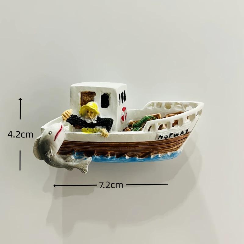 Norwegen Oslo Bergen Harz Kühlschrankmagnet Aufkleber Reise Souvenir Geschenk Landschaft Kühlschrankmagnet Haus Küche Dekoration