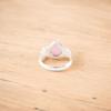 Pink Cat's Eye Gemstone 925 Stamped Silver Jewelry Handcrafted Fashionable Ring RR-59-42