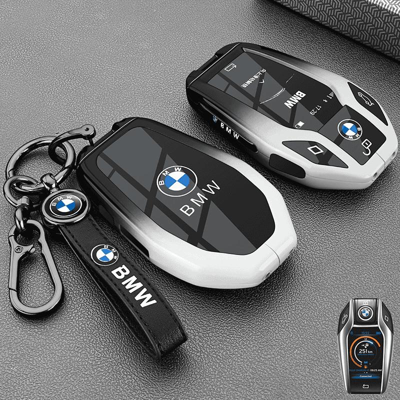 MZFK7 LCD Keycase Touch Screen Car Key Bag Buckle Shell Suitable for BMW 5 Series 535le 7 Series 730li 740 8/6 Series GT X3 X4 X5 X7