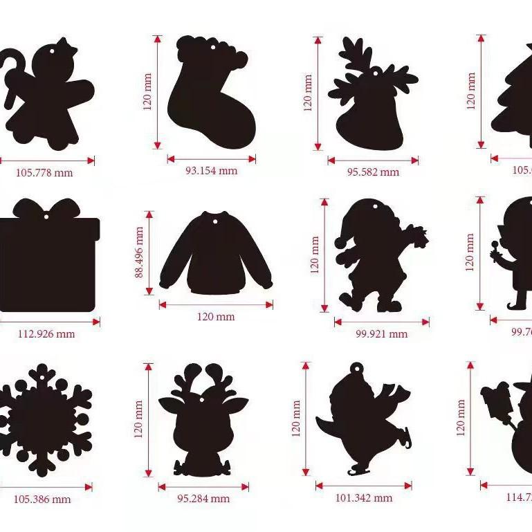 Cross-Border Christmas DIY Scratch Art Bookmarks for Kids - Holiday Gifts and Decorations