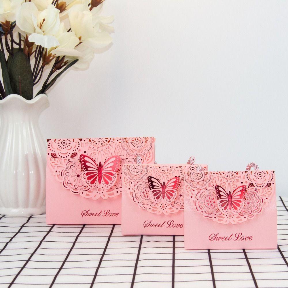 Multicolor Cutout Butterfly Candy Box with Handle Wedding Gift Packaging Box  Baby Shower