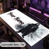 Custom Text Big Mousepad, Extended Desk Pad For Laptop Work GameScream Ghostface