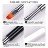 1PC Dual Ended Nail Art Acrylic UV Gel Extension Builder Flower Painting Pen Brush UV Gel Remover Spatula Stick Manicure Tool