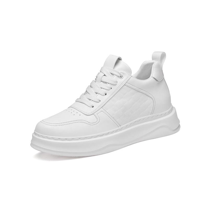 

89007 Men S And Women S Inner Height-Increasing Board Shoes Platform White Shoes Muffin Shoes Spring And Autumn Low-Top Cowhide Surface Sports Shoes 35