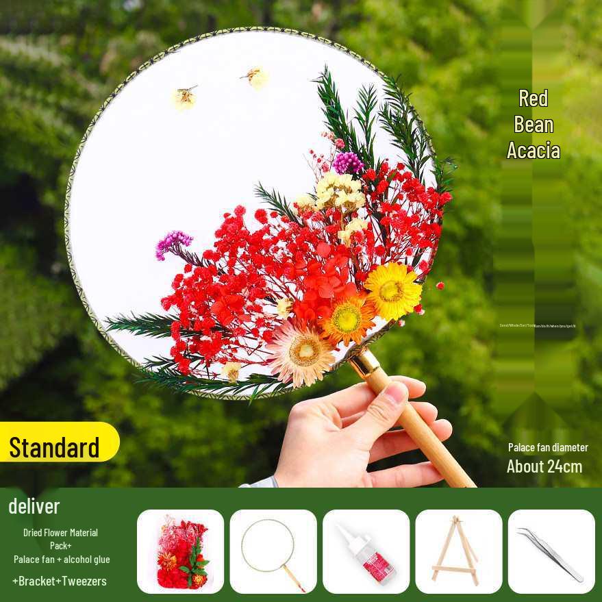 Dried Flower Fan DIY Kit for International Women's Day - Team Building & Handmade Gift