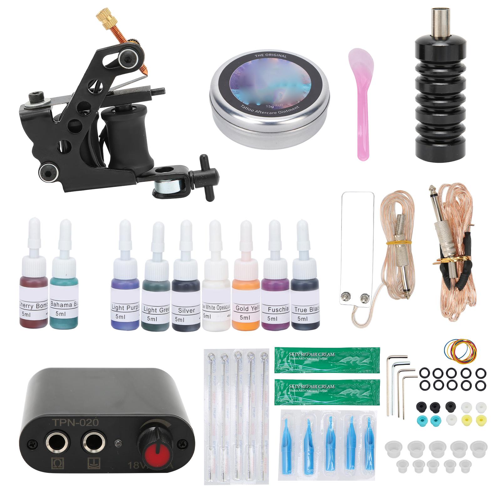 

Полный набор для начинающих татуировщиков, блок питания для татуировщиков, зажим для иглы, кабель, втулка для татуировщиков EU Plug