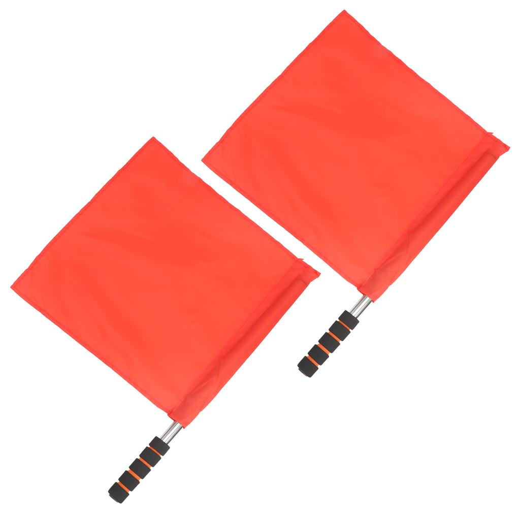 2 szt. Oficjalne flagi sędziego Słup ze stali nierdzewnej Sport konkurs Linesman Hand Flag