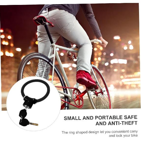 Happyyami 2 шт. велосипедный кольцевой замок велосипедный замок антиблокировочная цепь — фото 8