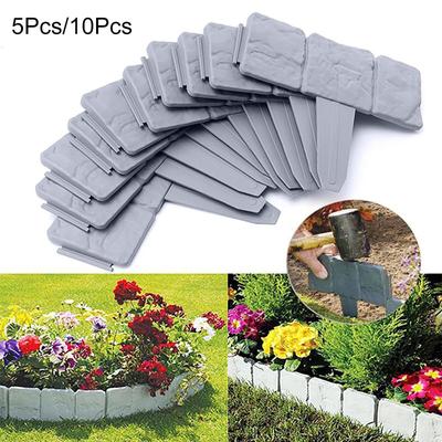Cerca cinzenta de emenda plástica da cerca das decorações do jardim apropriada para a cama de flor ou a borda do jardim