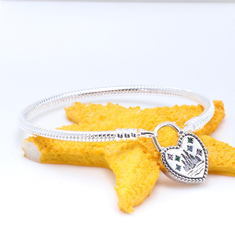 Heart-shaped Lock Bracelet - European & American Creative Style, Childlike Fun, Surprise Gift for Women 16cm