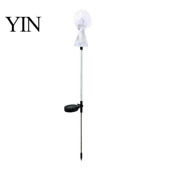 Decorative Pathway Lighting Solar Angel Garden Light, LED Yard Stake Waterproof Stakes Memorial Lamp for Cemetery Graveyard Patio Lawn Decor
