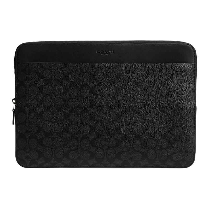 

COACH Laptop 36 Logo Logo Coated Canvas Laptop Bag Large Men s Black чорний