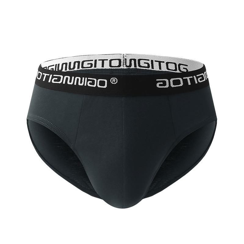 Plus-size Men s Spring and Summer Cotton Anti-bacterial Breathable Mid-waist Briefs L