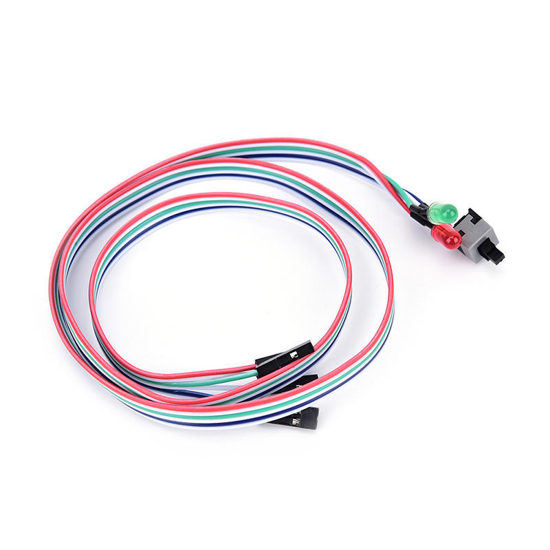Case Desktop Atx Power On Switch Kabel Tilbakestill med HDD LED-lys For PC-datamaskin