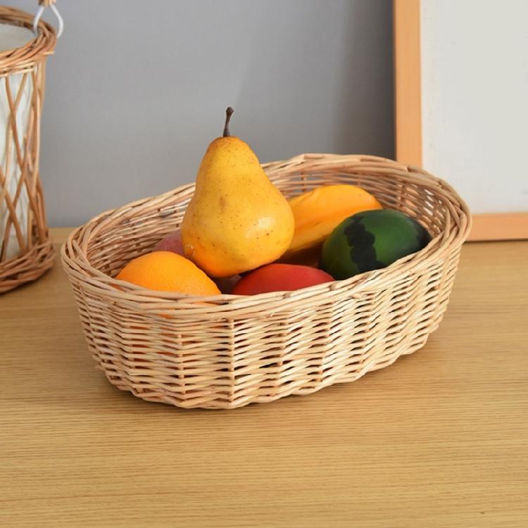 Handcraft Rattan Fruit Bowl Portable and Sturdy Designs Enhances The Beauty Of Your Household Environment Storage