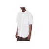 UNIQLO Cotton Linen Series Solid Color Loose Pocket Casual Short Sleeve Shirt Unisex shirts White 464939-00