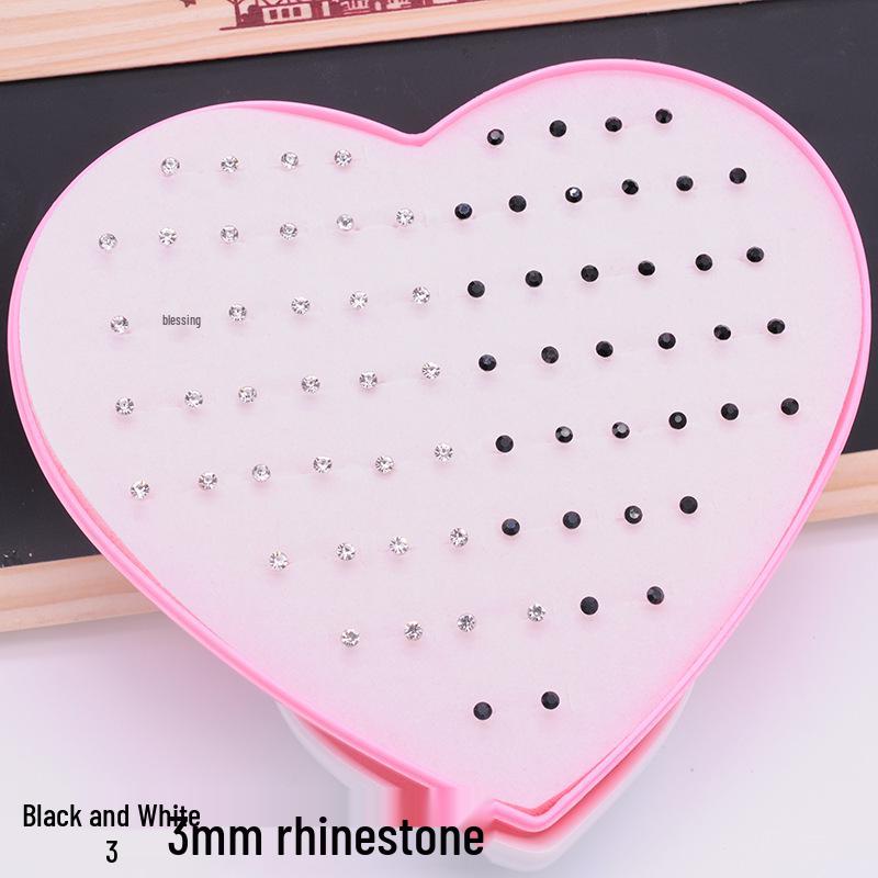 Women's Heart Stud Earrings Set in Acrylic Resin - Boxed Jewelry Accessory