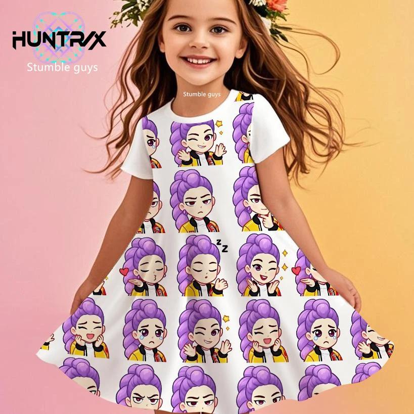 Dziewczęca Sukienka Kpop Łowcy Demonów Zoey Letnia Anime Kreskówka Księżniczka Plażowa Codzienna Piżama