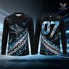 Men's Mountain Cross-Country Print Long-Sleeve T-Shirt Quick Dry Breathable O-Neck Casual Tops Sports Street Training Uniform