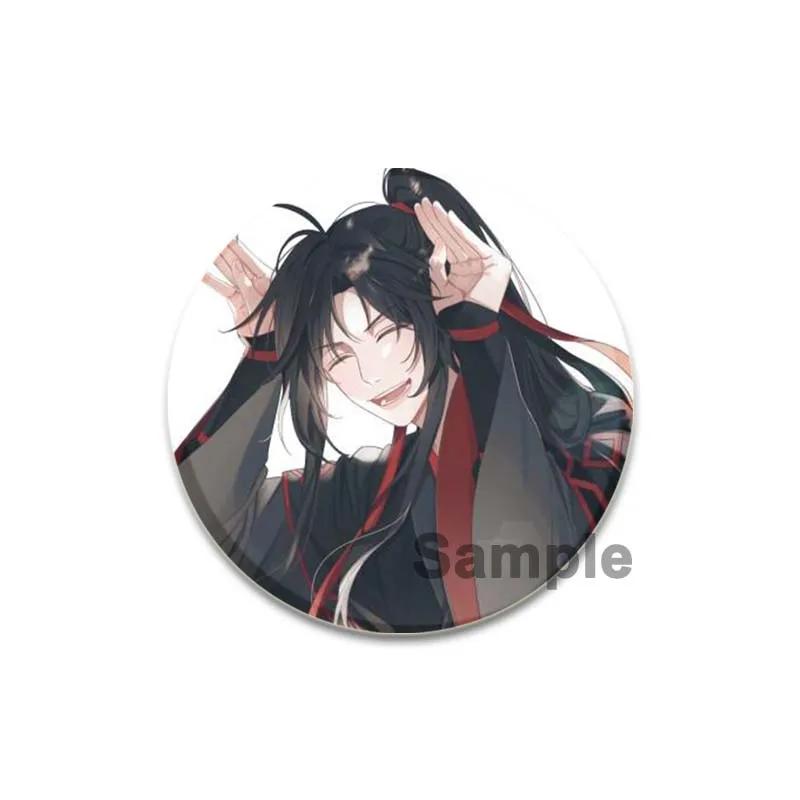 

32/44/58 мм аниме Mo Dao Zu Shi Брошь Вэй Усянь Значок Ручной Работы Жестяная Булавка Нагрудник для Рюкзака Одежда Ювелирные Изделия Аксессуары Подарки 32mm