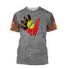 Herren-T-Shirt mit 3D-Druck im australischen Indigenen-Stil, Kurzarm, Rundhalsausschnitt, Pullover, Freizeit-Top