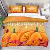 Herbst Kürbis Truck King Queen Bettbezug Happy Fall Thanksgiving Bettwäscheset Kinder Festival Geschenke Polyester Steppdecke