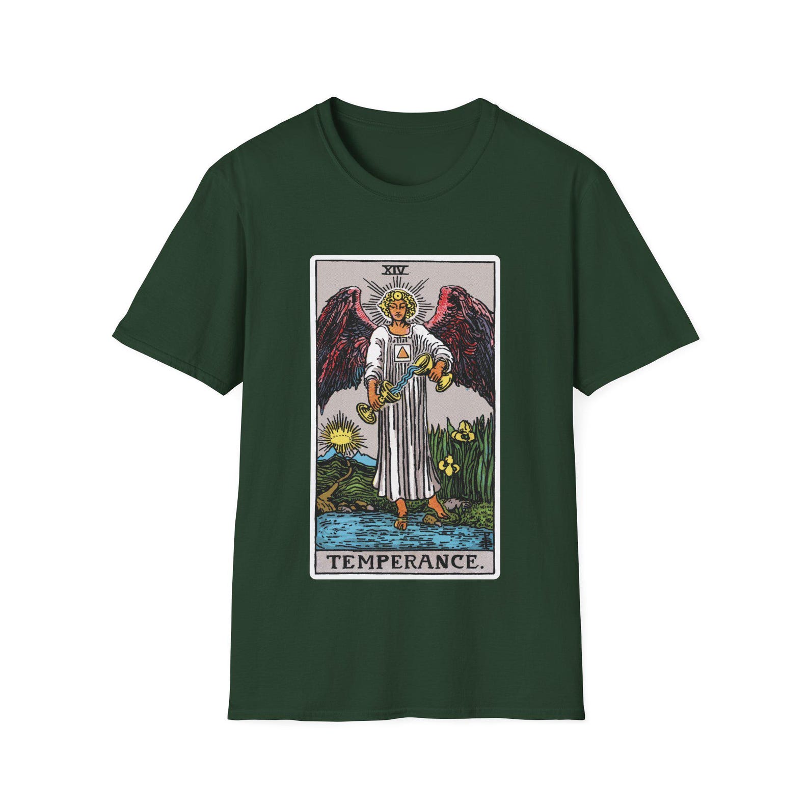 Temperance Tarot Card T-Shirt | Angel Tarot Illustration Tee S