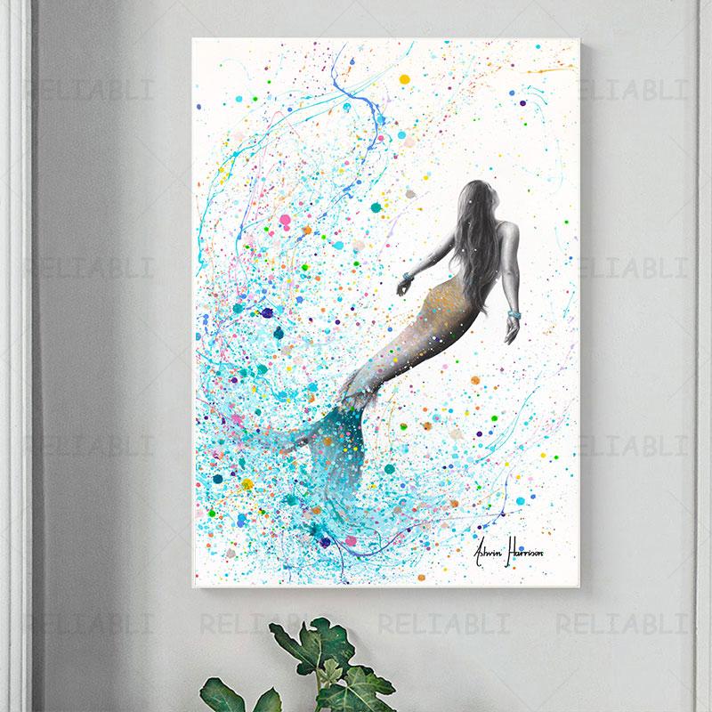 Abstract Dancing Girl Dance Woman Canvas Painting Watercolor Skirt Wall Art Sexy Portrait For Living Room Home Decor Cuadros