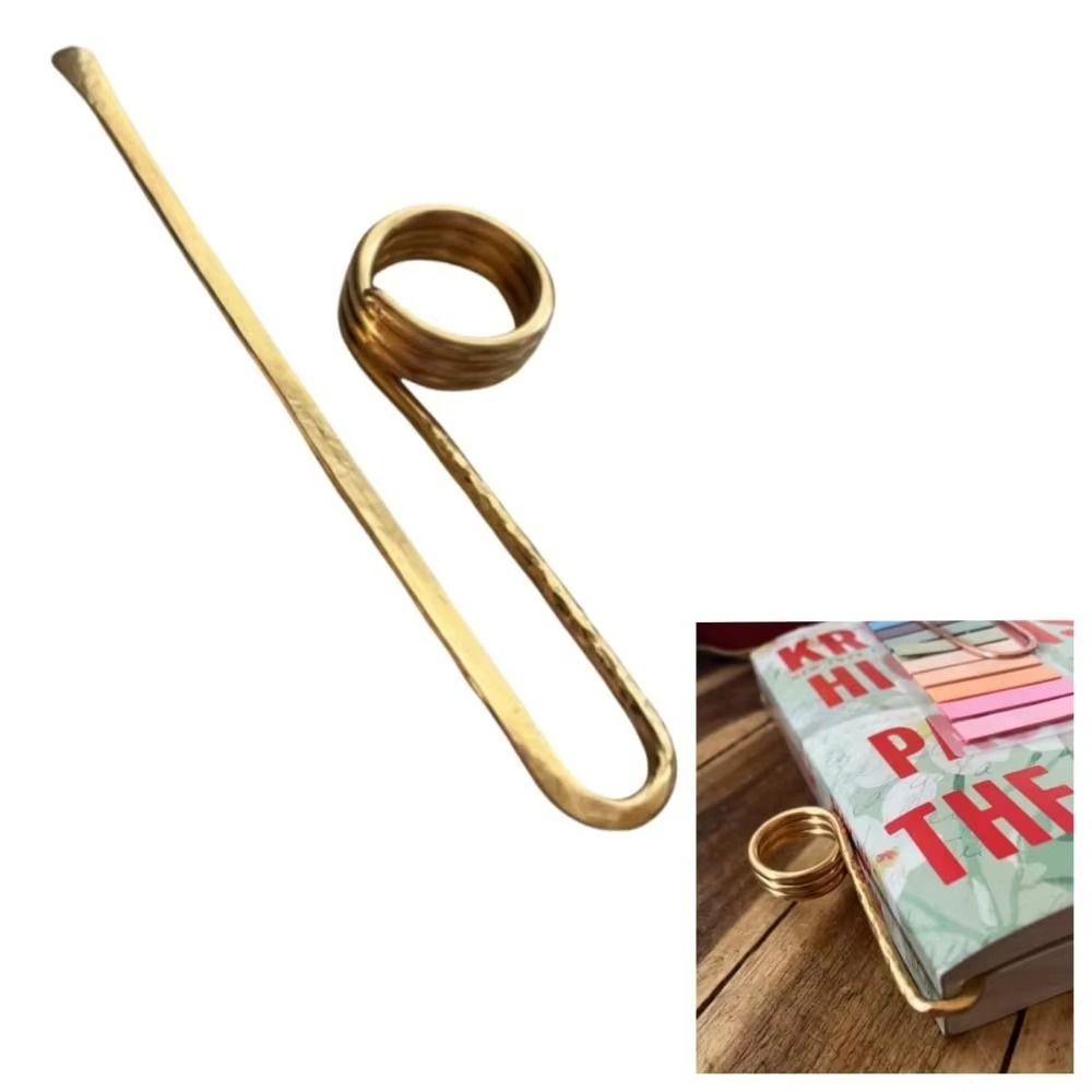 Exquisite Metal Book Holder Portable Thumb Book Page Holder Reading Accessories Ring Bookmark  Gift