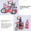 3D Pop-Up Motorcycle Birthday Card, Handmade Paper Carving Card for Motorcycle Lovers, Creative Birthday Gift for Friends