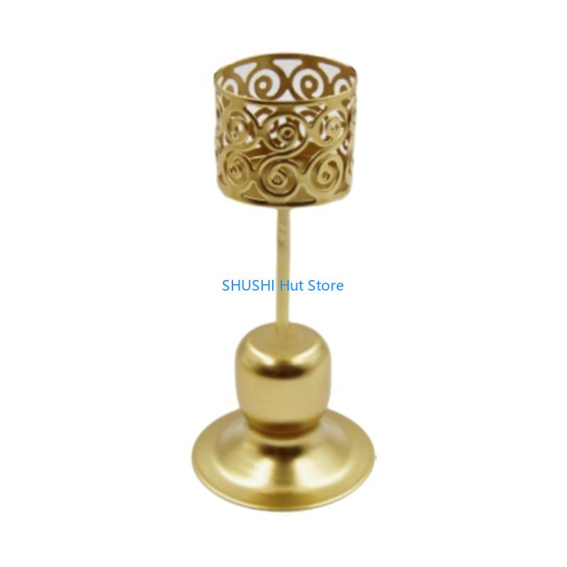 European Metal Holders Candlestick Fashion Wedding Table Stand Exquisite Candlestick Christmas Table Decor D57B