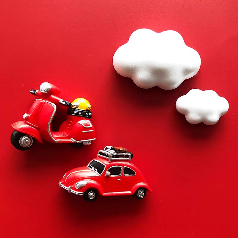 

Мини Магниты на Холодильник Мотоцикл Магниты Мультяшные Милые Машина Персонализированные Путешествия Креативные Сочетающиеся Украшения для Сцены