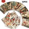 32 Stück, Vintage Weihnachtspostkarten, Weihnachten, Geburtstags-/Jubiläumsgeschenke, Sammlerstücke, Perfekt zum Verschenken, Versandfertig.